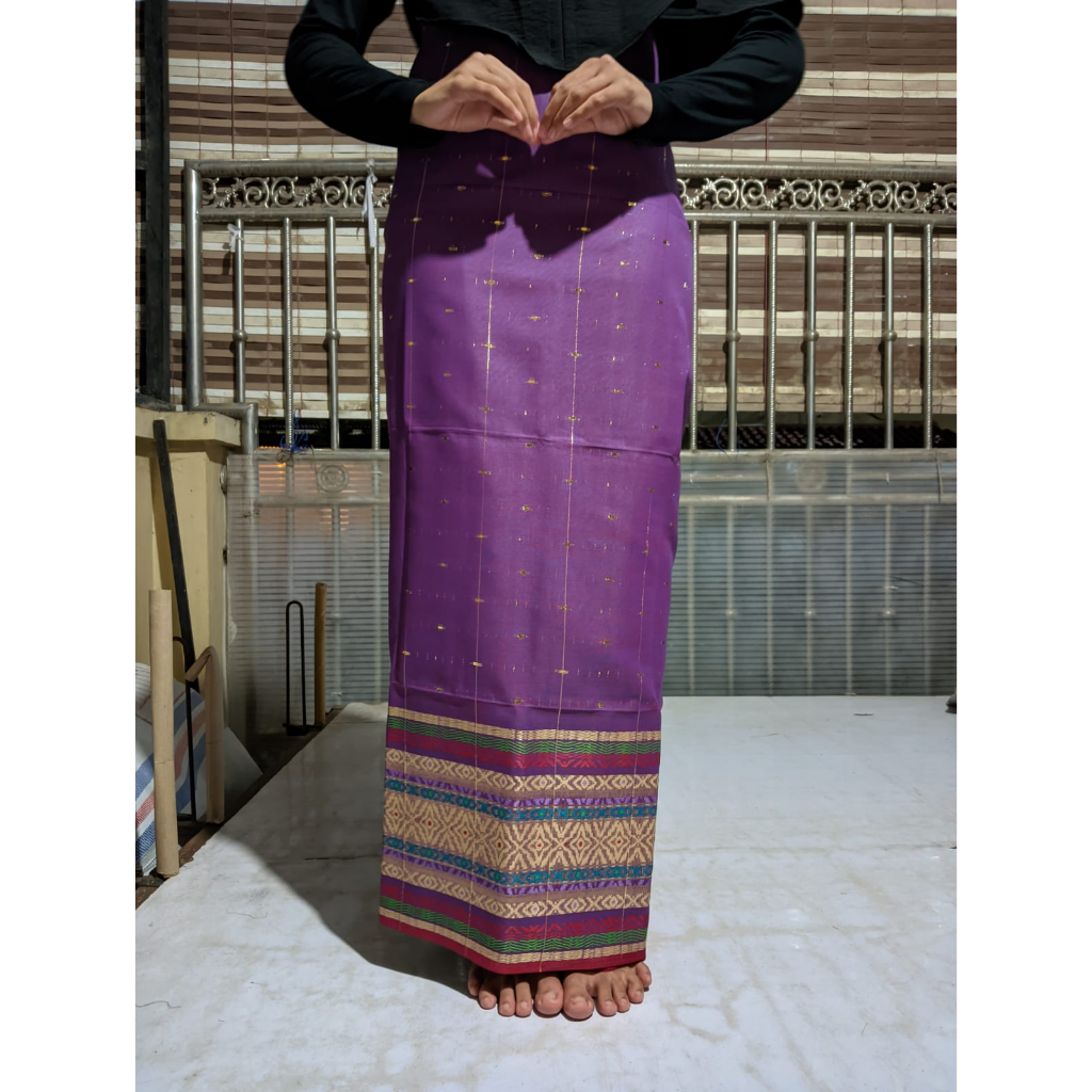 (ใหม่) Songket Sarong / Makassar Bugis Sarong Kadei Box - KDI Sengkangทอต่อชิ้นประเภทSBS 08 Standard