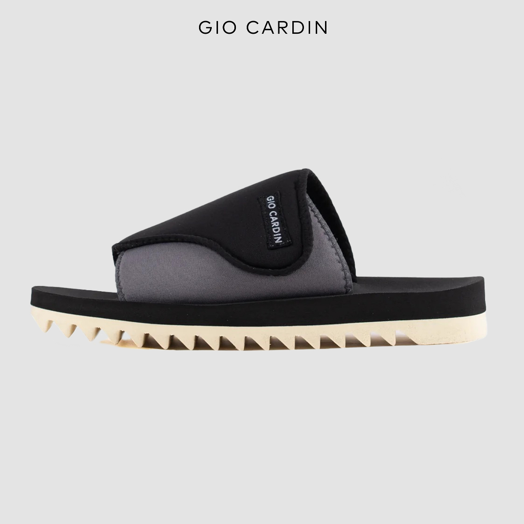 GIO CARDIN - รองเท้าแตะผู้ชายและผู้หญิง Eunoia สีดํา สีเทา BW