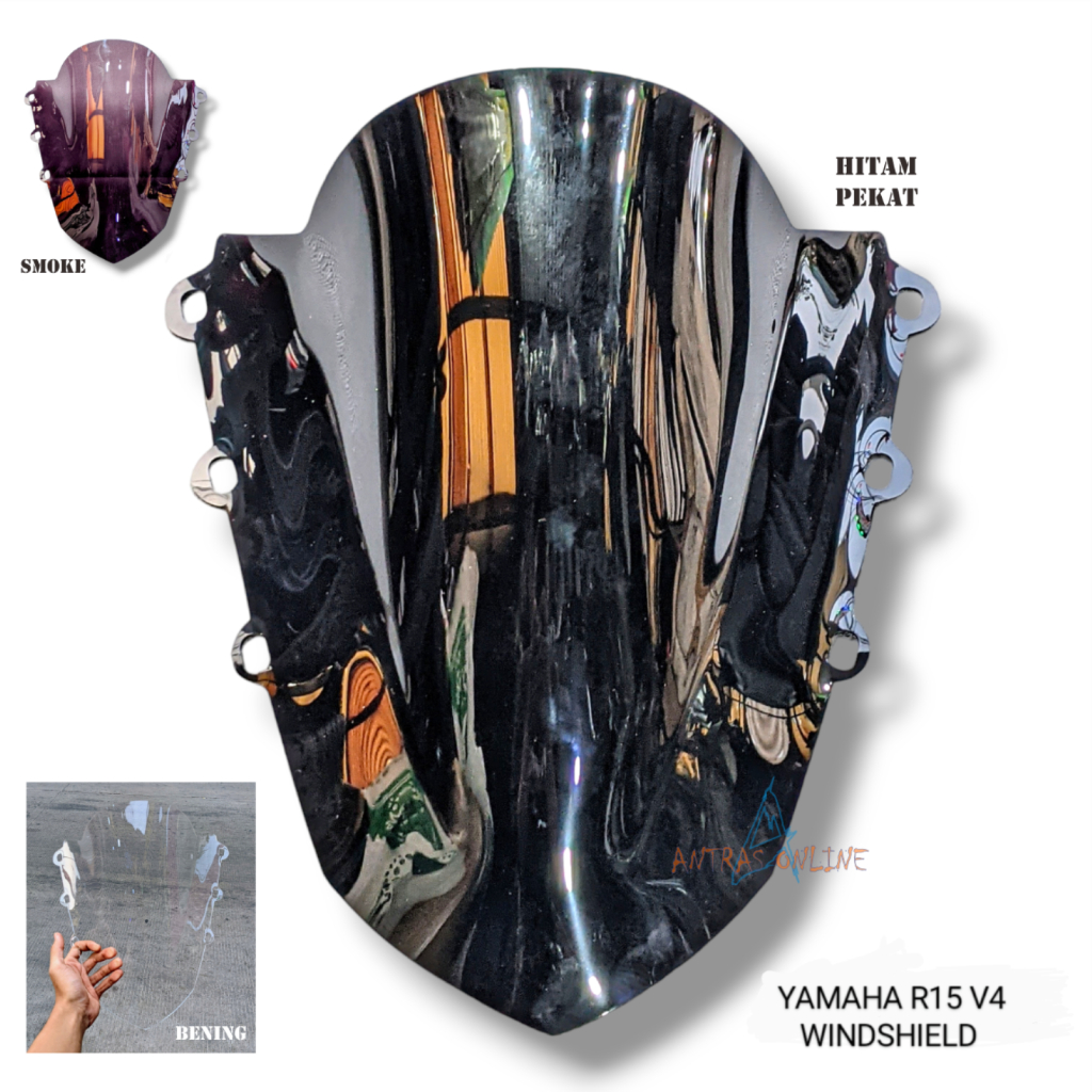 กระจกบังลมพรีเมี่ยม R15 V4 Jenong รุ่น Gp Visor Yamaha R15 V4