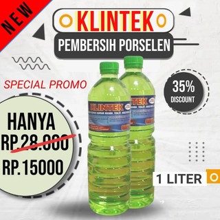 KLINTEK PEMBERSIH PORSELEN 1 LITER 10X Lebih Kuat Untuk Kamar Mandi,pembersih kerak kamar mandi,pembersih kamar mandi,cairan pembersih kamar mandi