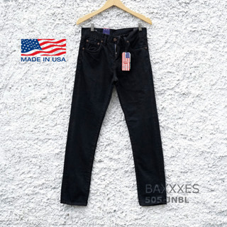 Levis 505 USA กางเกงยีนส์ผู้ชาย สีดํา ฟรีถุงกระดาษ