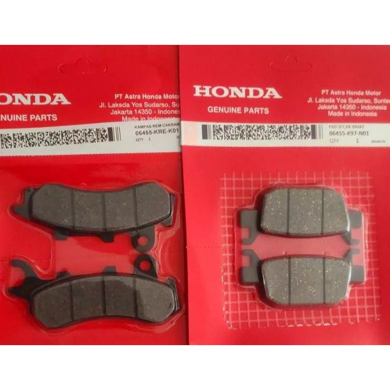 ชุดเบรก DISPAD FRONT REAR (KRE-K97) PCX 150 CBS 160 CBS ADV 150 CBS 160 CBS (TYPE CBS)
