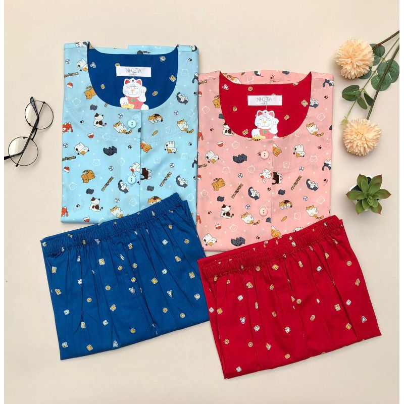 NIQTA NEKO ATSUME / NIQTA PAJAMAS / COUPLE / MOTHER AND CHILD PAJAMAS / TWIN PAJAMAS / NIQTA DEPOK P