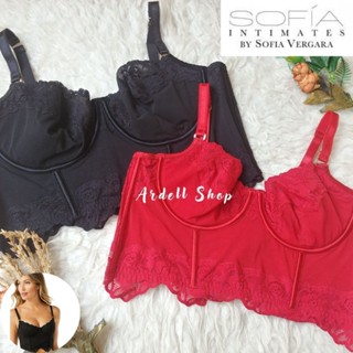 Ns SOFIA INTIMATES BY SOFIA VERGARA BUSTIER BRA เสื้อชั้นในสตรี แบบมีโครง ไม่มีโฟม LINGERIE CROP LAB