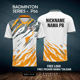 เสื้อกีฬาแขนสั้น ลายทีมชาติวอลเลย์บอล BADMINTON 2023 - P56