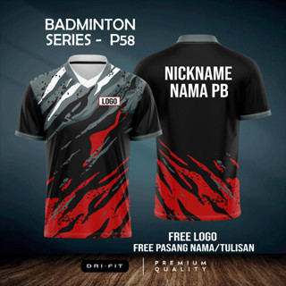 เสื้อกีฬาแขนสั้น ลายทีมชาติวอลเลย์บอล BADMINTON 2023 - P58