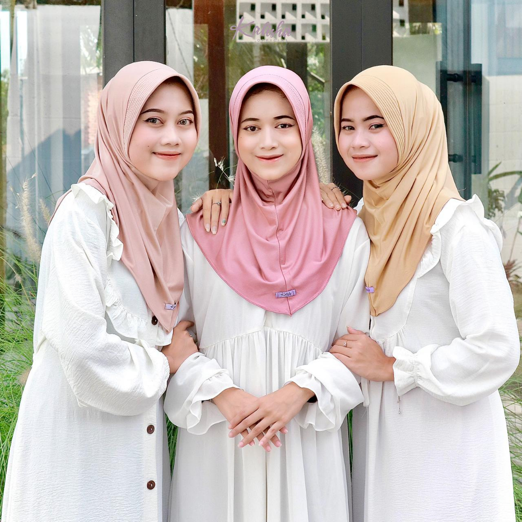 ฮิญาบสําหรับโรงเรียนประถมศึกษาเด็กมัธยมต้น High School Instant Sporty Hijab Sports Premium Jersey Penguin Veil By Kalishaofficial