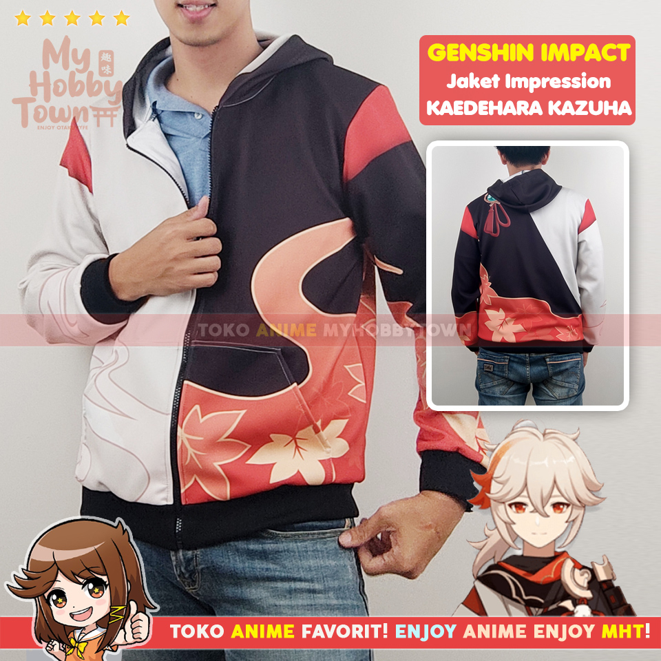 Genshin Impact Kaedehara Kazuha สไตล์พิมพ์อะนิเมะเกม Hoodie Jacket