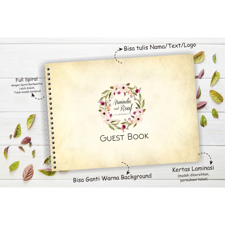 CUSTOM WEDDING GUEST BOOK / GUEST BOOK ปกแข็ง CODE (G-02)