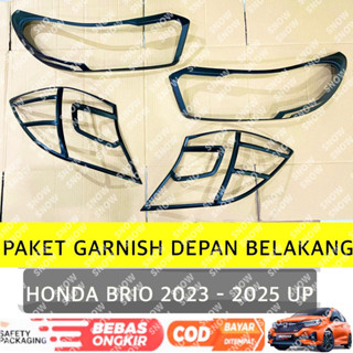 ฝาครอบไฟหน้า สีดํา สไตล์สปอร์ต สําหรับ Honda Brio 2023 2024 2025 2026