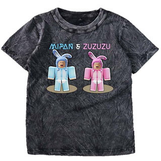 (ฟรีชื่อ) เสื้อยืด ผ้าฝ้าย พิมพ์ลายตัวอักษร MIPAN &amp; ZUZUZU MOTIF UNISEX COTTUN Material 24s สําหรับเด็ก