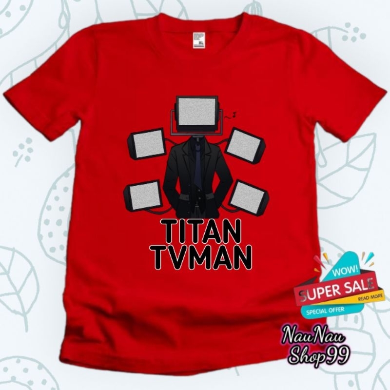 Skibidi titan tvman อัพเกรดใหม่เสื้อยืดเด็กชื่อฟรี