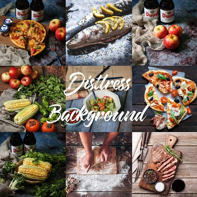 STUDIO PHOTO BACKDROP BACKGROUND แผ่นรองกระดาษ PVC 56X90CM อาหาร