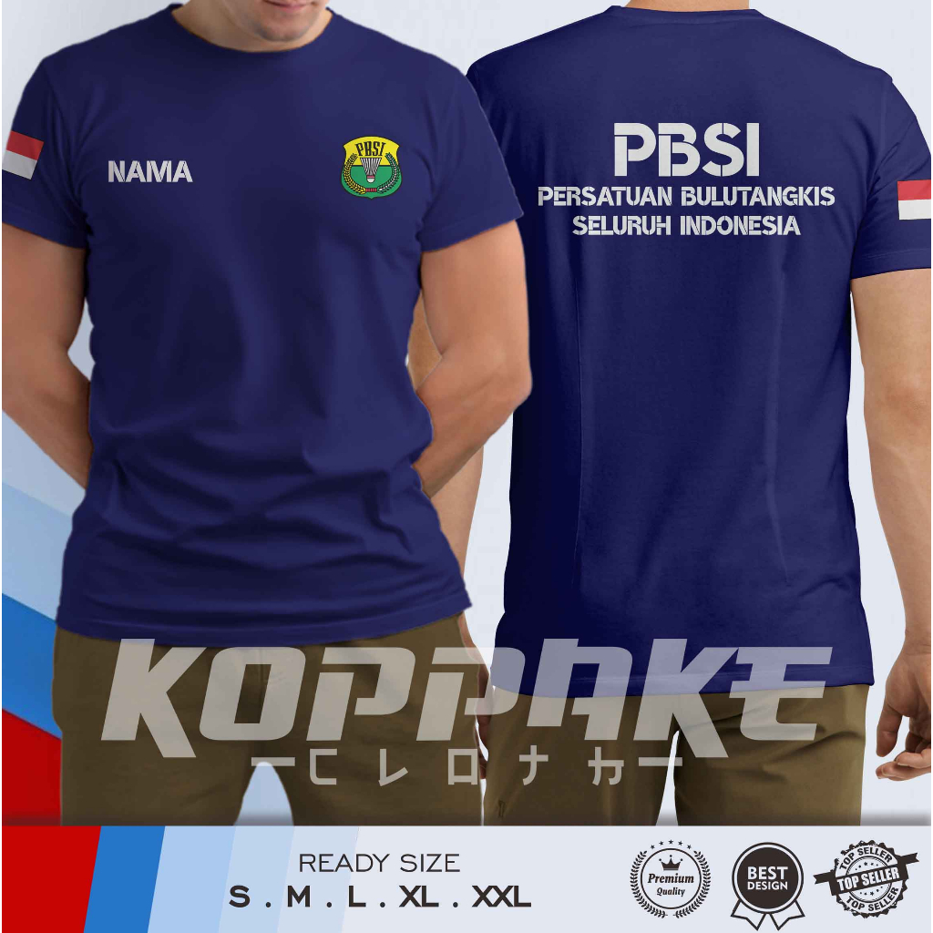 PBSI BADMINTON UNIT เสื้อยืด THROUGHOUT INDONESIA ฟรีชื่อ DISTRO เสื้อผ้า