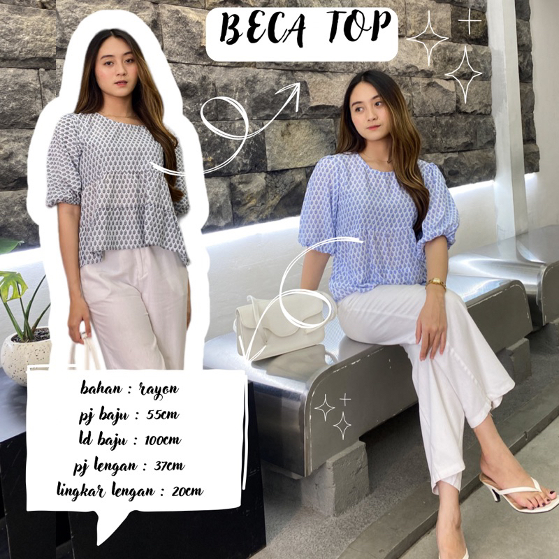 Beca top/Pine Motif top/เสื้อท่อนบนผู้หญิง