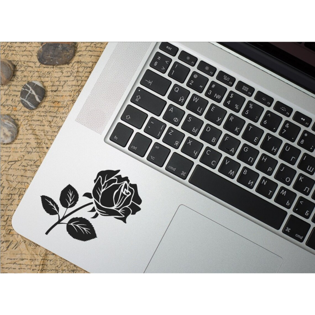 MAWAR Rose Flower Decal Sticker - สติ๊กเกอร์ Macbook แล็ปท็อป