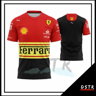 เสื้อกีฬาแขนสั้น ลายทีม F1 Formula One Team Scuderia Ferrari Special GP Monza 2023