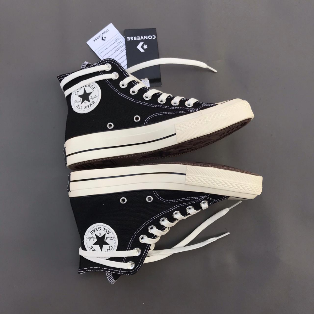 Pst_ รองเท้าผ้าใบ Sepatu Converse ALL STAR 70s HI Black Egreat_ Sepatu Converse 70s คุณภาพสูง เหมือน Ori สีดํา สีขาว