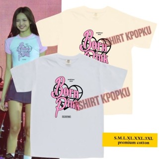 เสื้อยืด เกาหลี blackpink BORNPINK เจอร์ซีย์ใหม่ (สกรีนลาย Black pink)