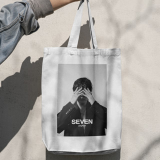 กระเป๋าโท้ท ผ้าแคนวาส ลาย BTS jungkook BTS jungkook tote bag unofficial jungkook Totebag unofficial jungkook Totebag ของที่ระลึกเครื่องแต่งกาย PART 6