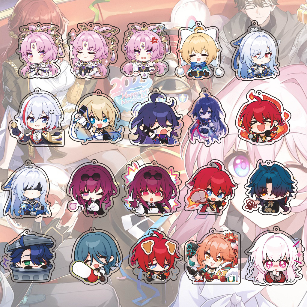 GANTUNGAN Honkai Star Rail ทั้งหมด 05 พวงกุญแจ - พวงกุญแจ - พวงกุญแจ - อะนิเมะ - เกม - HSR