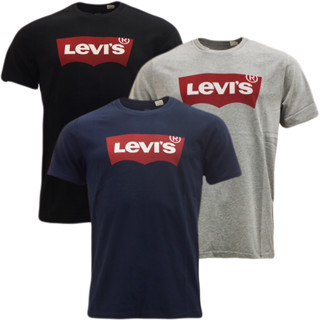 Levis เสื้อยืด แขนทรงปีกค้างคาว สีดํา สําหรับผู้ชาย