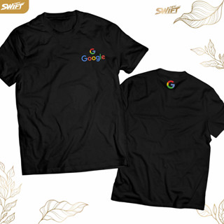 เสื้อยืด พิมพ์ลายโลโก้ GOOGLE ขนาดเล็ก ด้านหน้า และด้านหลัง