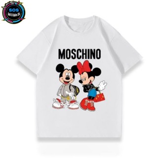 เสื้อยืด พิมพ์ลาย Moschino MICKEY MOUSE BRAND VINTAGE Rap สําหรับผู้ชาย และผู้หญิง