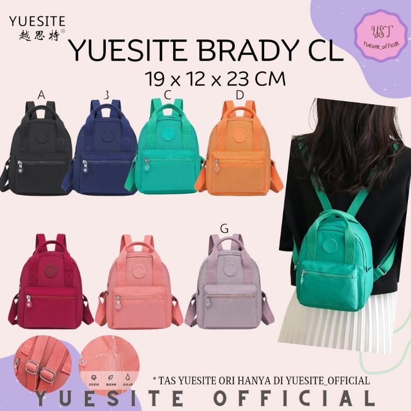 Yuesite BRADY MINI BACKPACK สําหรับผู้หญิงสไตล์เกาหลีนําเข้ากระเป๋าเป้สะพายหลังกระเป๋าเป้สะพายหลังขน