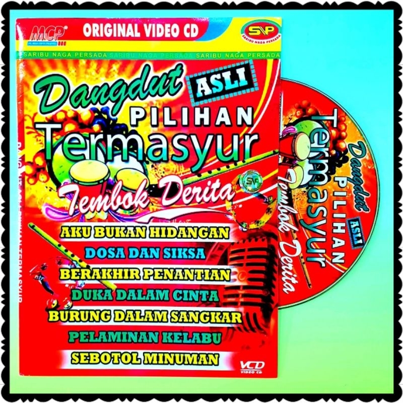 วีซีดีต้นฉบับ Cassette Legendary DANGDUT KARAOKE Song-KASET VCD เพลง KARA-VCD KARAOKE-KASET VCD ORIG