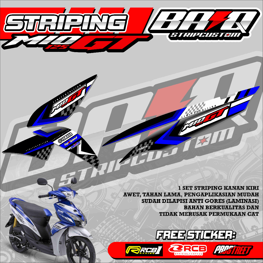 สติ๊กเกอร์ STRIPING MIO 125 GT - STRIPING MIO 125 GT PREMIUM ABSTRACT 02
