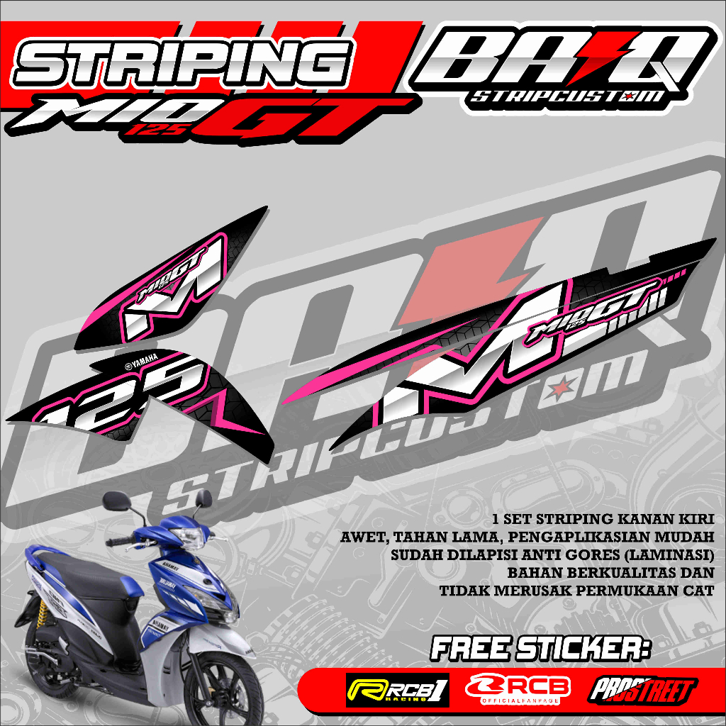 สติ๊กเกอร์ STRIPING MIO 125 GT - STRIPING MIO 125 GT PREMIUM ABSTRACT 03