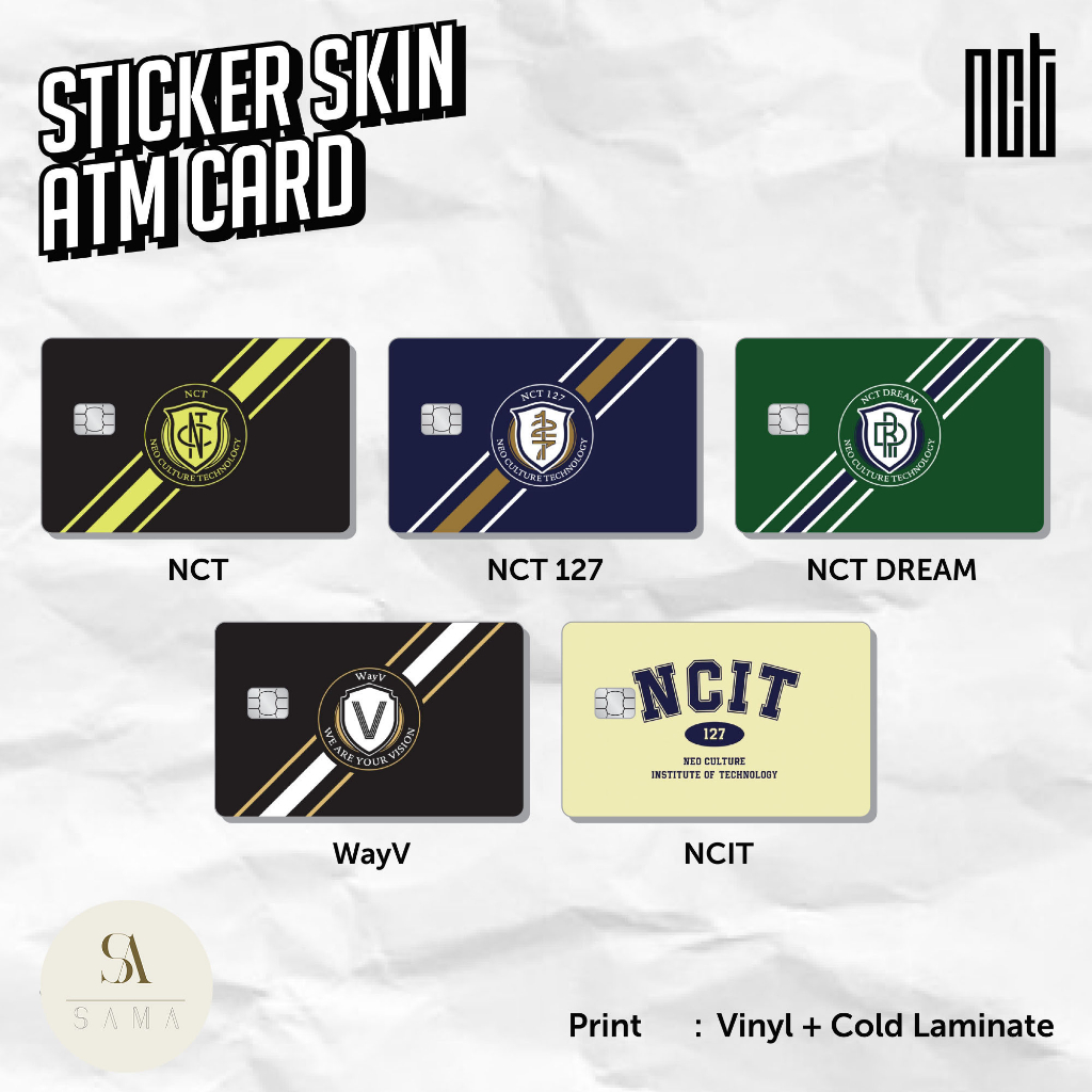 NCT - การ์ดสกินสติ๊กเกอร์ - Vinyl ATM Debit, บัตรเครดิต, Emoney, Flazz, NCT Dreams Sticker Access Card