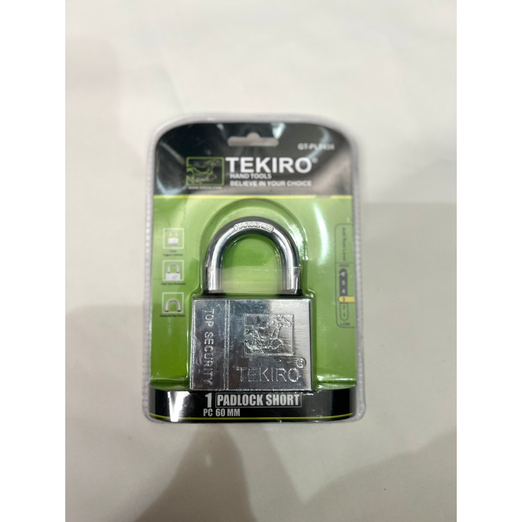 Tekiro House Padlock คอสั้น 60 มม. GT-PL 1434 anti Rust anti Theft 100% กระบอกทองแดง 4 คีย์