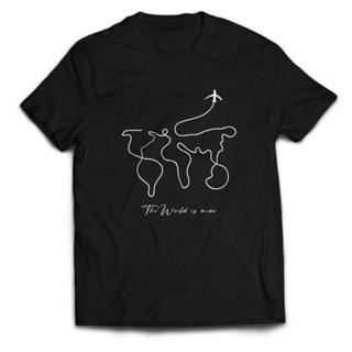 เสื้อยืด พิมพ์ลาย Traveler THE WORLD IS MINE สําหรับผู้ชาย และผู้ใหญ่