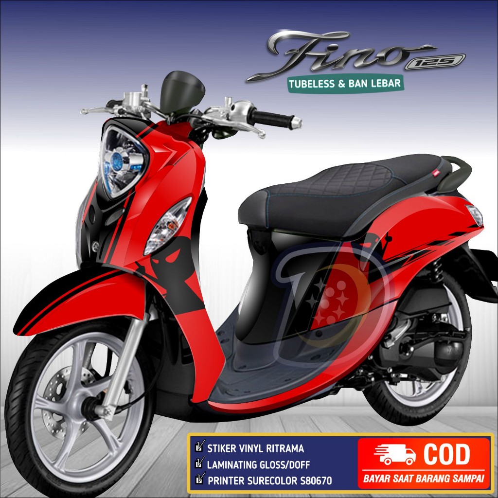 Decal Fino 125 Striping Motor Fino 125 สติ๊กเกอร์ Yamaha Fino 125 Cafe Racer