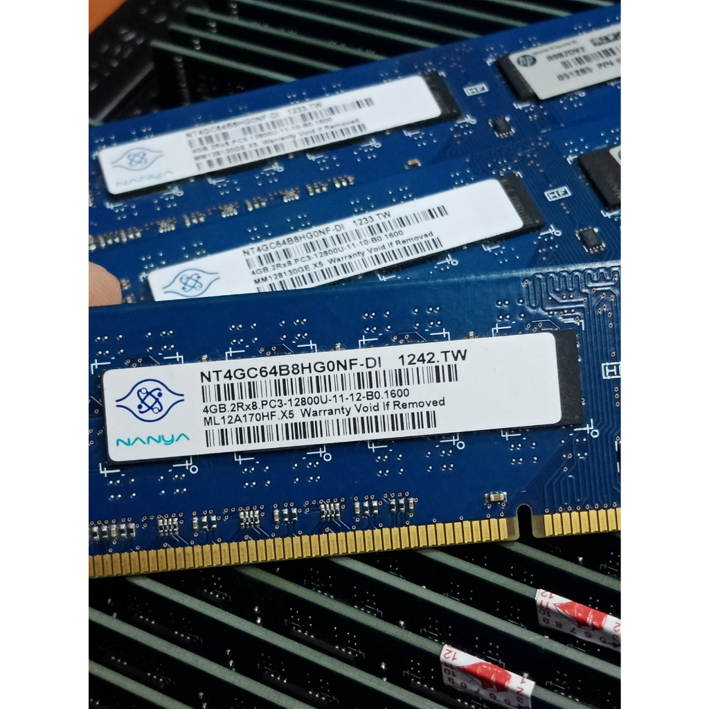 หน่วยความจํา ram Pc DDR3 4GB PC3 12800U ยี่ห้อ SAMSUNG, HYNIX