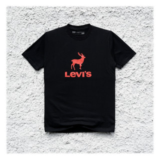 LEVIS เสื้อยืด พิมพ์ลายกวาง สีขาว สําหรับผู้ชาย