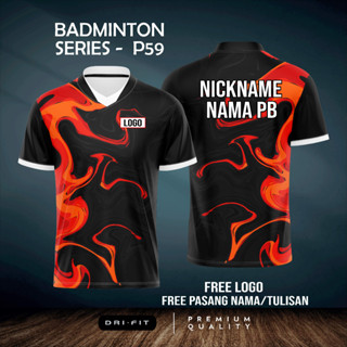 เสื้อกีฬาแขนสั้น ลายทีมชาติวอลเลย์บอล BADMINTON 2023 - P59