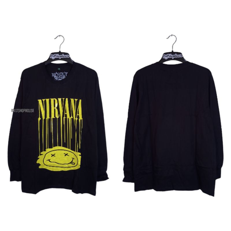 เสื้อยืดวง Nirvana แขนยาว / เสื้อยืด Distro / เสื้อยืดแขนยาว Punk