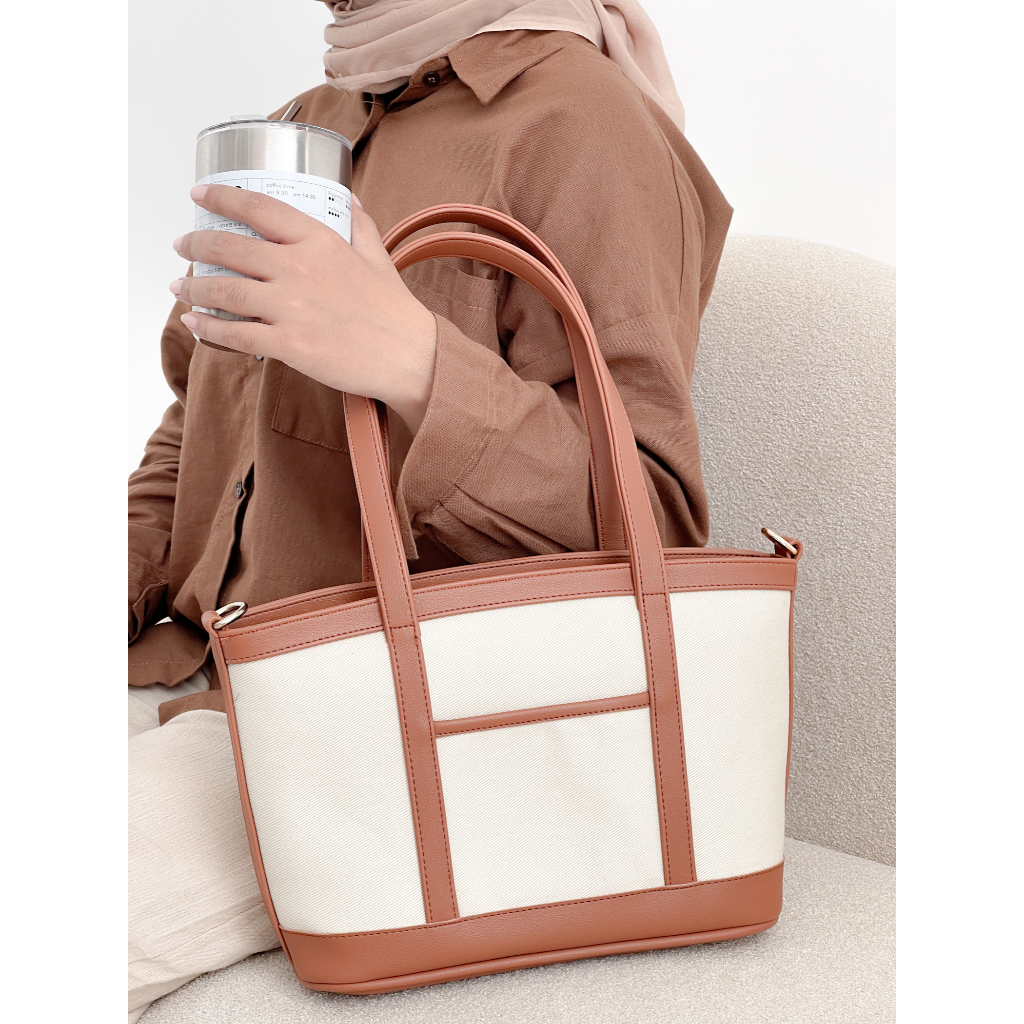 Tasku - Totebag Casa Brown Women& 39;s กระเป๋าสะพายไหล่