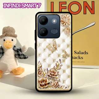 [CR11] Softcase เคสมันวาว INFINIX SMART 7| ขอ TYPE HP |เคสร่วมสมัย คุณภาพดี | Xing ทุกร้าน| เคสกระจกแวววาว เอฟเฟคกลิตเตอร์ ลายผีเสื้อ MOTIF