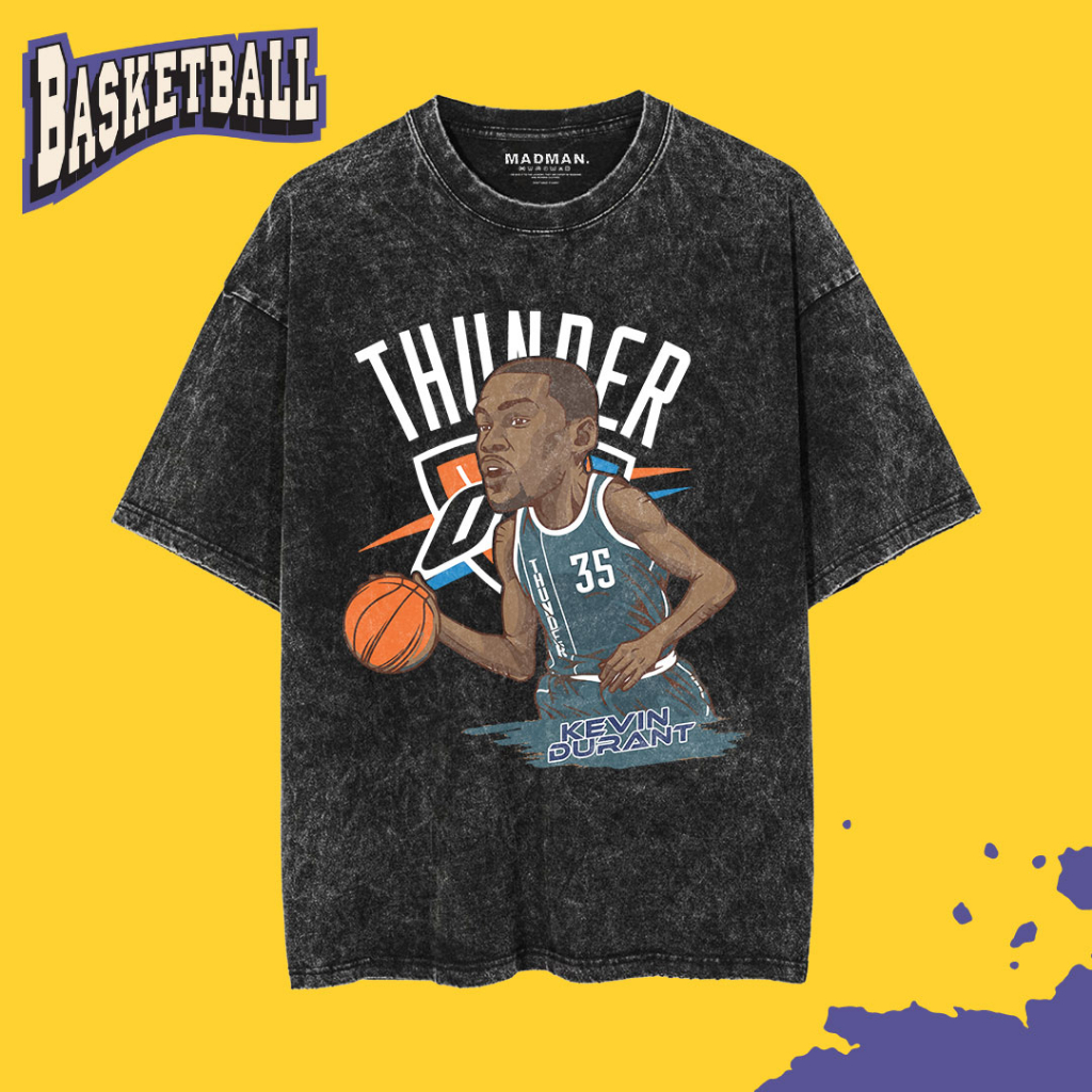 MADMAN เสื้อยืด Oversize Washed KEVIN DURANT | โว 69