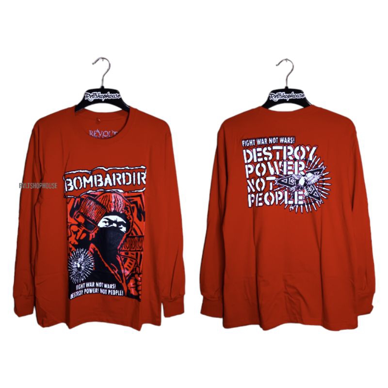 เสื้อยืด Bombardir แขนยาว Punk Band / Longs Sleeve Punk / Punk เสื้อยืด Distro เสื้อยืด