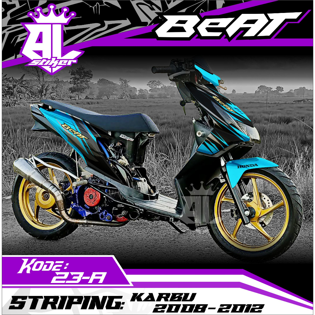 Decal Beat คาร์บูเรเตอร์ Full Body Sticker Beat คาร์บูเรเตอร์ 2008-2012 ล่าสุด Simple Graphic Design
