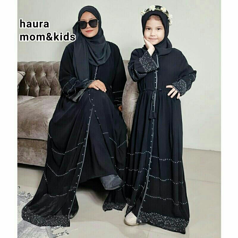 Abaya Dress Party Gamis Maxi Blink2 Haura Swarovski Trend Simple Abayacollection