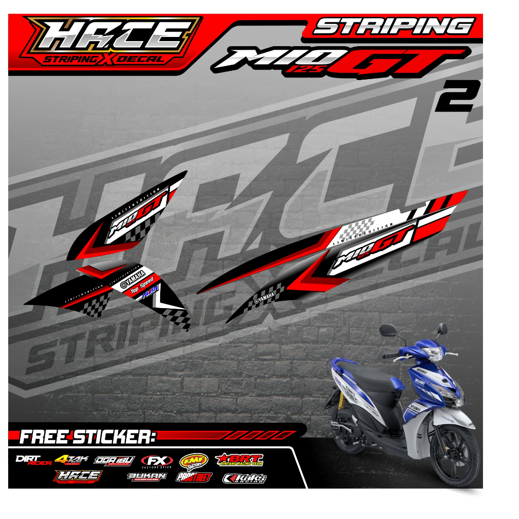 166 STRIPING MIO 125 GT - STRIPING MIO 125 GT PREMIUM GRAPHICS