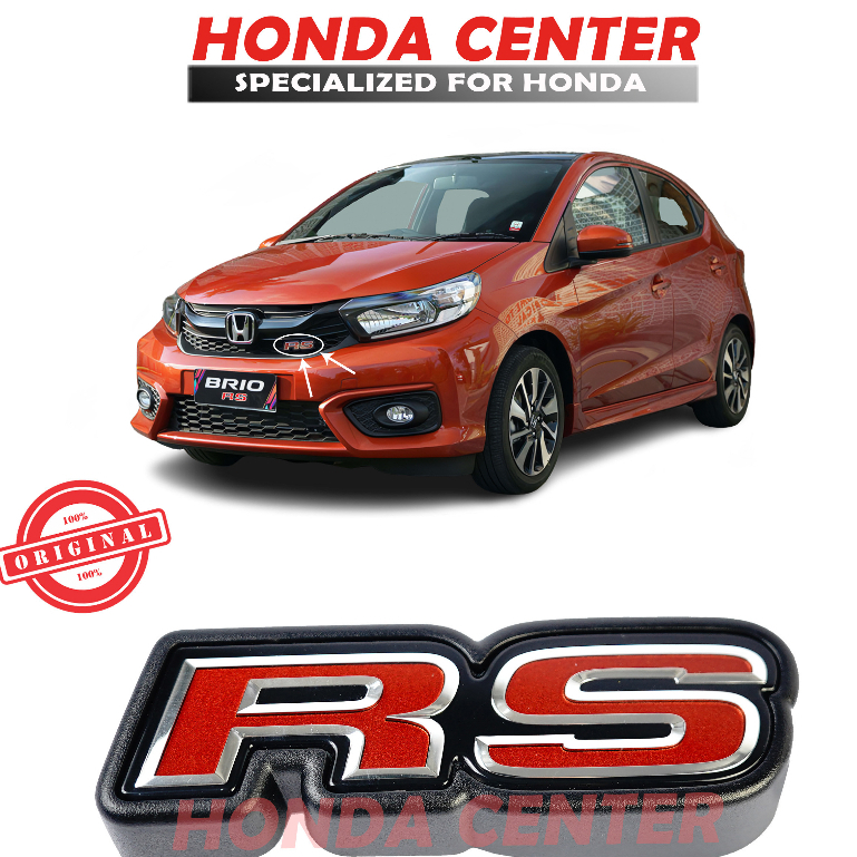 โลโก้สัญลักษณ์ Rs Honda Brio ตะแกรงกระจังหน้า 2019 2020 2021 2022 2023