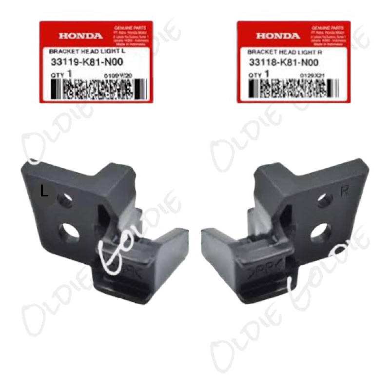 33118-K81-N00 33119-K81-N00 ขวาหรือซ้ายไฟหน้า Mount Bracket Beat Eco Street K81 2016 - 2019