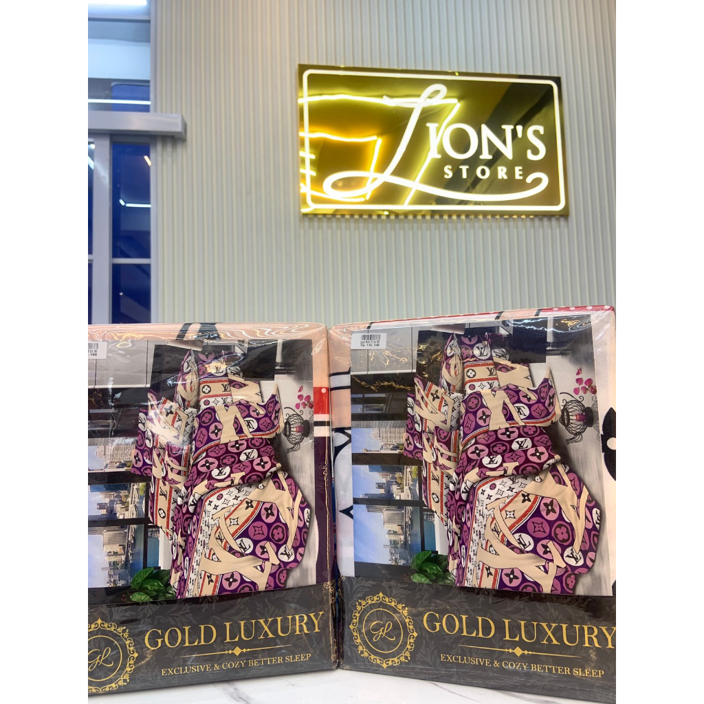 ผ้าปูที่นอน LV Pink Motif สุดหรู